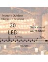 Guirlande Lumineuse d'Extérieur 20 Ampoules Blanches LEDS - Longueur : 5,70 Mètres