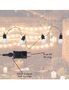 Guirlande Lumineuse d'Extérieur 20 Ampoules Blanches LEDS - Longueur : 5,70 Mètres