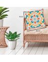 Housse Coussin Motif Carreau Ciment 2 - Dimensions : 40 x 40 x 0,5  cm