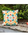 Housse Coussin Motif Carreau Ciment 2 - Dimensions : 40 x 40 x 0,5  cm