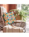 Housse Coussin Motif Carreau Ciment 2 - Dimensions : 40 x 40 x 0,5  cm