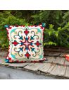 Housse Coussin Motif Carreau Ciment - Dimensions : 40 x 40 x 0,5  cm