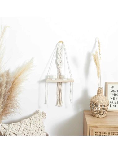 Étagère Murale Style Déco Boho - Dimensions : L. 25 x P. 10 x H. 62  cm