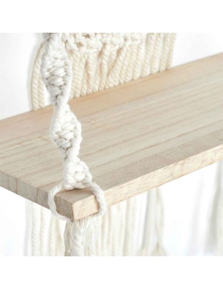 Étagère Murale Style Déco Boho - Dimensions : L. 30 x P. 15 x H. 50 cm