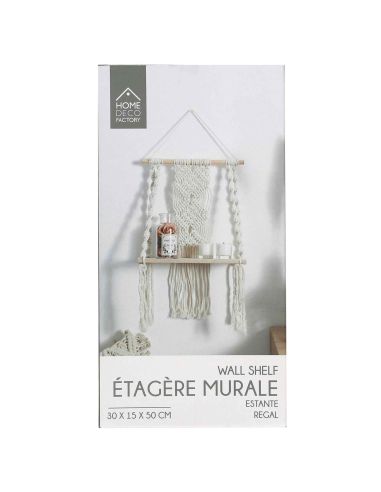 Étagère Murale Style Déco Boho - Dimensions : L. 30 x P. 15 x H. 50 cm