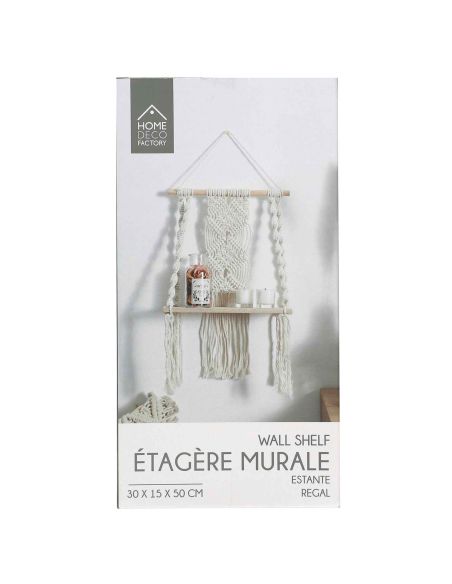 Étagère Murale Style Déco Boho - Dimensions : L. 30 x P. 15 x H. 50 cm