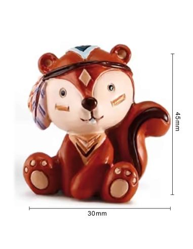 Lot de 4 Figurines Les Copains des Bois en Résine - Hauteur : 4 cm