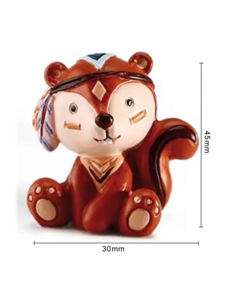Lot de 4 Figurines Les Copains des Bois en Résine - Hauteur : 4 cm