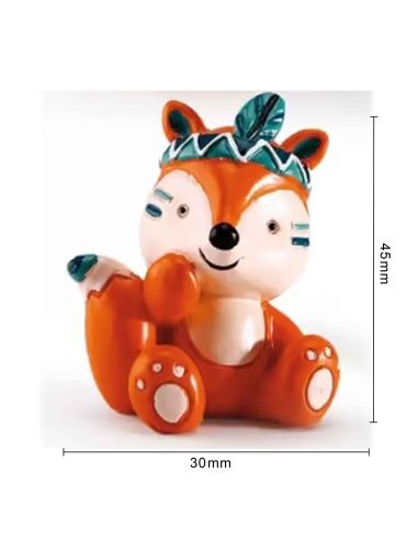 Lot de 4 Figurines Les Copains des Bois en Résine - Hauteur : 4 cm