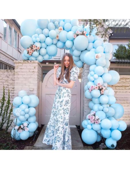 Sachet de 20 Ballons Bleu Perle - Dimensions : 30 x 30 cm