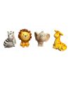Lot de 4 Figurines Animaux de la Savane en Résine - Hauteur : 4,5 cm