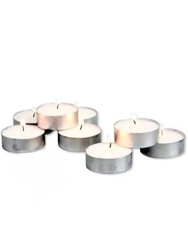 Lot de 8 Bougies Chauffe-plat - 10 gr. de Cire par Unité pour 2h30 de Combustion