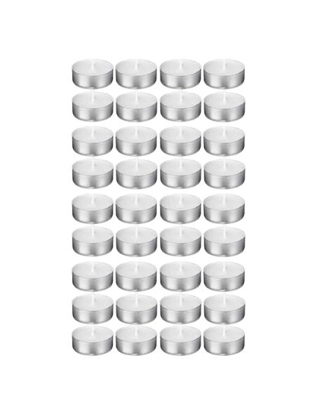 Lot de 36 Bougies Chauffe-plat - 10 gr. de Cire par Unité pour 2h30 de Combustion