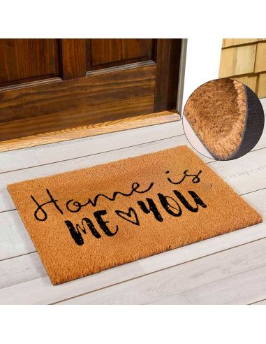 Paillasson " Home is me & you " - Dimensions : 60 x 40 x 2 cm