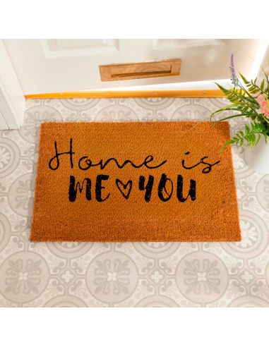 Paillasson " Home is me & you " - Dimensions : 60 x 40 x 2 cm