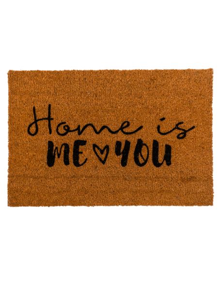 Paillasson " Home is me & you " - Dimensions : 60 x 40 x 2 cm
