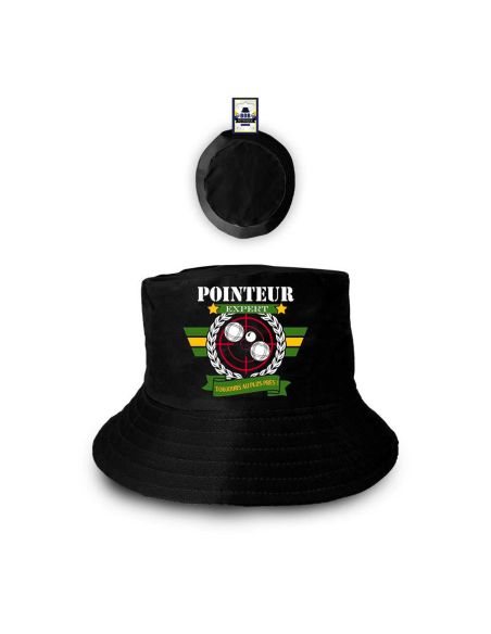 Chapeau Bob Pétanque "Pointeur Expert - Toujours au Plus Près !"