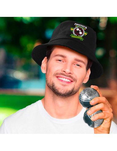 Chapeau Bob Pétanque "Pointeur Expert - Toujours au Plus Près !"