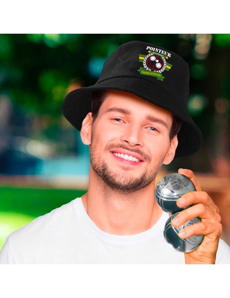 Chapeau Bob Pétanque "Pointeur Expert - Toujours au Plus Près !"