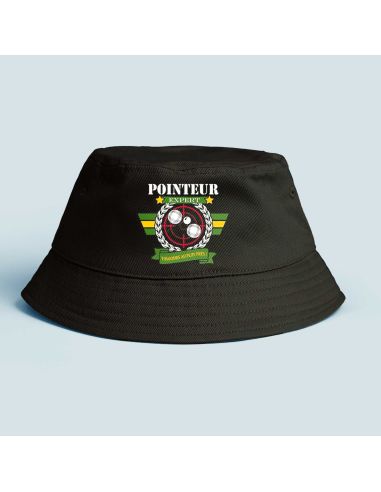 Chapeau Bob Pétanque "Pointeur Expert - Toujours au Plus Près !"
