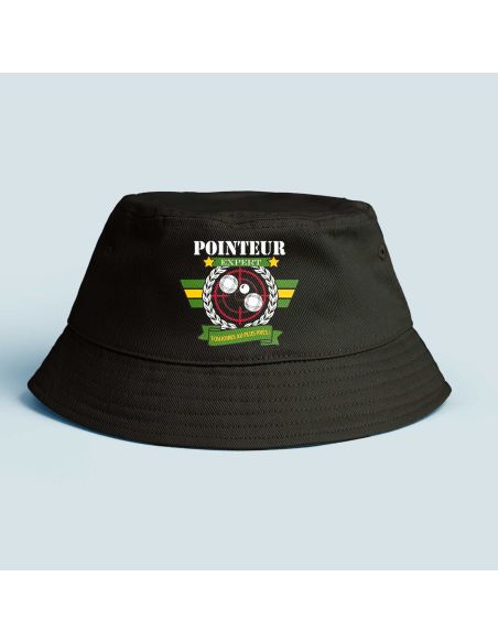 Chapeau Bob Pétanque "Pointeur Expert - Toujours au Plus Près !"