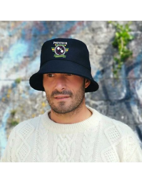 Chapeau Bob Pétanque "Pointeur Expert - Toujours au Plus Près !"