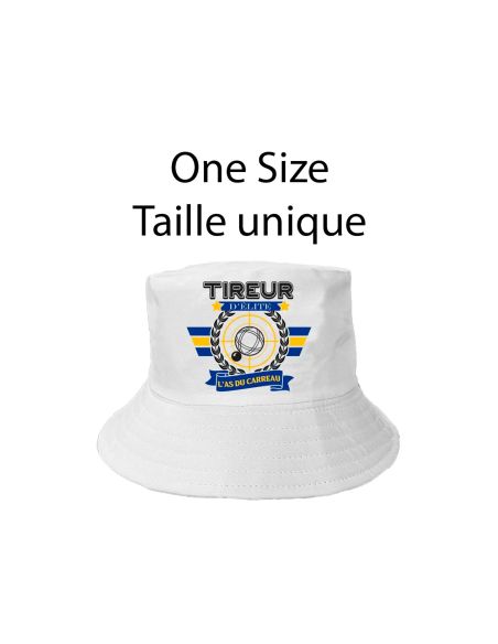 Chapeau Bob Pétanque "Tireur d'élite - L'as du carreau"