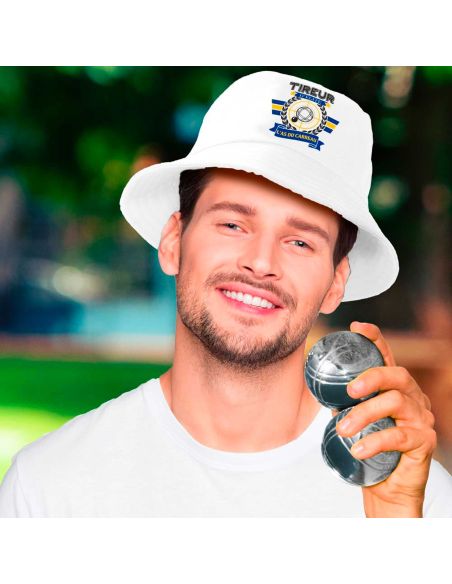 Chapeau Bob Pétanque "Tireur d'élite - L'as du carreau"