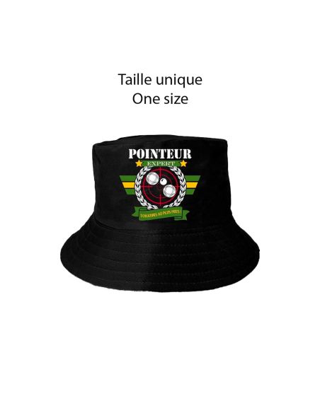 Chapeau Bob Pétanque "Pointeur Expert - Toujours au Plus Près !"