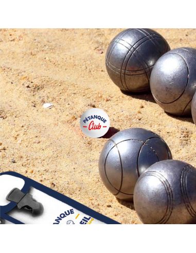 Lot de 3 Cochonnets Pétanque Club - Couleurs : Bleu, Blanc, Rouge