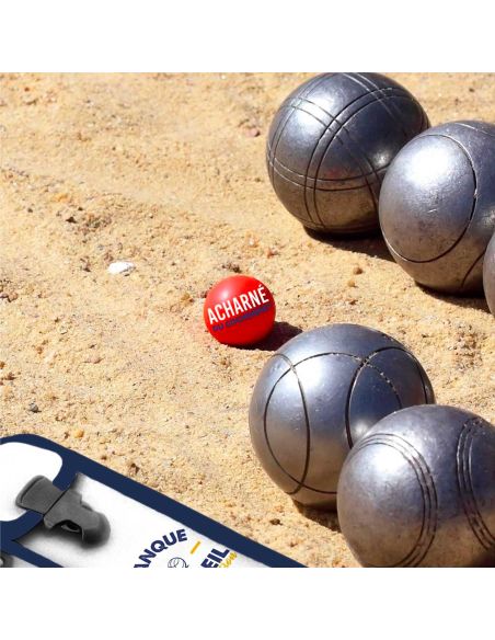 Lot de 3 Cochonnets Pétanque Club - Couleurs : Bleu, Blanc, Rouge
