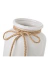 Vase en céramique blanche avec nœud - Dimensions : 15 x 15 x 25 cm
