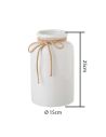 Vase en céramique blanche avec nœud - Dimensions : 15 x 15 x 25 cm