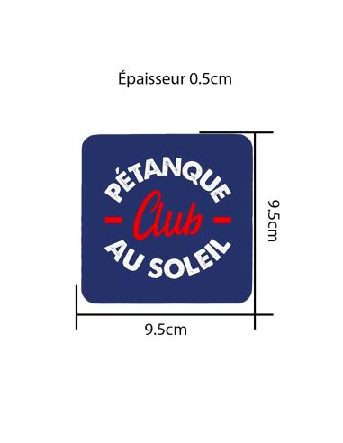 Lot de 4 Dessous de Verre Pétanque Club