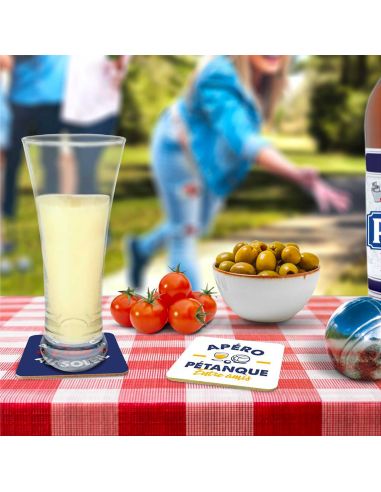 Lot de 4 Dessous de Verre Pétanque Club