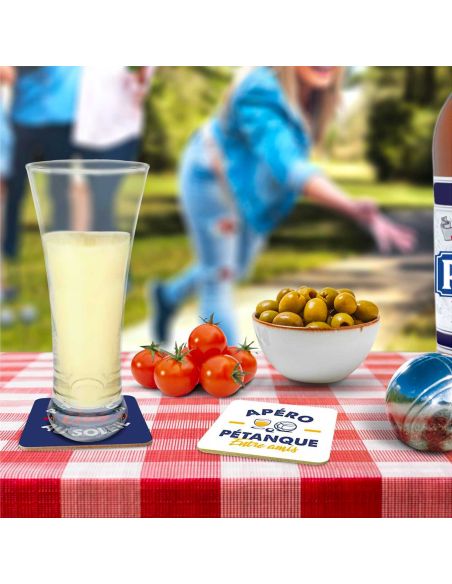 Lot de 4 Dessous de Verre Pétanque Club