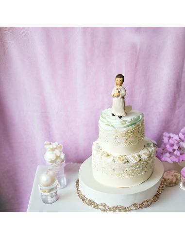 Figurine Jeune Communiant en Résine - Hauteur : 16 cm