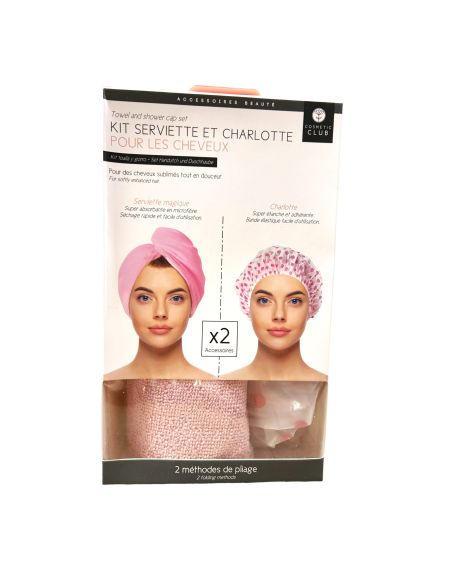 Coffret Serviette et Charlotte Pour les Cheveux