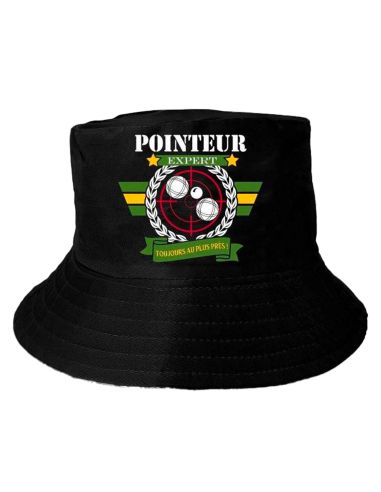 Chapeau Bob Pétanque "Pointeur Expert - Toujours au Plus Près !"