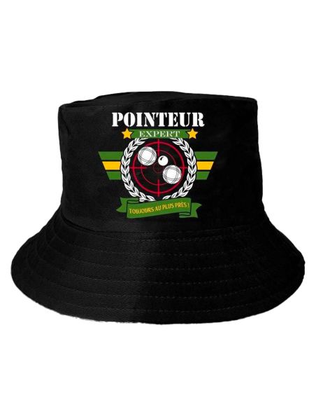 Chapeau Bob Pétanque "Pointeur Expert - Toujours au Plus Près !"