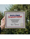 Cadre Diplôme du Meilleur Bouliste - Dimensions :  25,5 x 21 x 1,5 cm