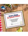 Cadre Diplôme du Meilleur Bouliste - Dimensions :  25,5 x 21 x 1,5 cm