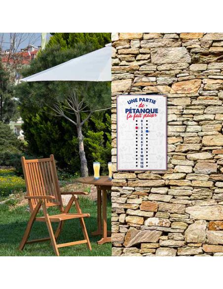 Compteur de Points Pétanque Club " Une Partie de Pétanque ça Fait Plaisir"
