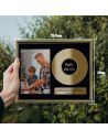 Cadre Photo Disque d'Or Papa en Or - Dimensions : 26 x 21 x 1,5 cm