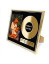 Cadre Photo Disque d'Or Maman en Or - Dimensions : 26 x 21 x 1,5 cm