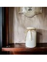 Vase en céramique blanche avec nœud - Dimensions : 15 x 15 x 25 cm