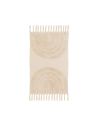 Tapis Cercles Beige - Dimension 50 x 80 cm