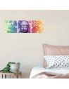 Sticker Triptyque Mural Bouddha - Contient 3 stickers de 30 x 30 cm