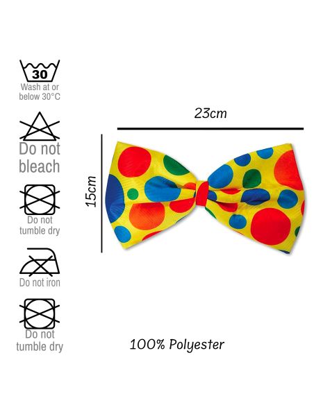 Noeud Papillon Géant de Clown - Dimension 23 x 15 cm