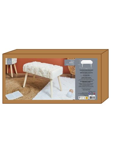 Banc Décoratif Mirage A1-M1 / Dimensions : 60 x 32 x 40 cm